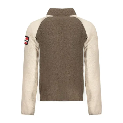 Brown Polyester Men Sweater