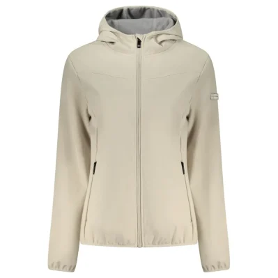 Beige Polyester Women Jacket