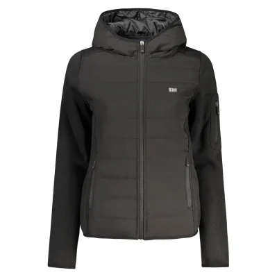 Black Polyester Women Jacket