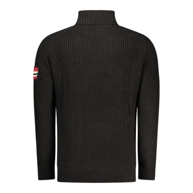 Black Wool Men Sweater