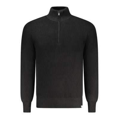 Black Nylon Men Sweater