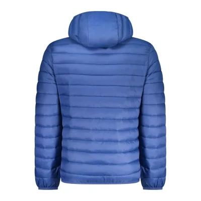 Blue Polyamide Men Jacket