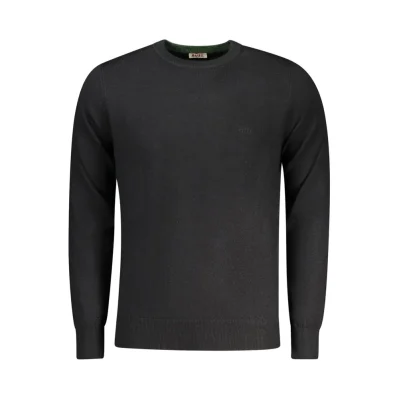 Black Wool Men Sweater