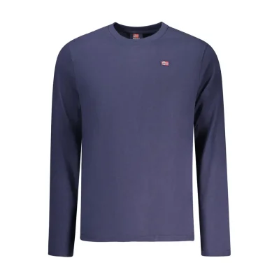 Blue Cotton Men T-Shirt