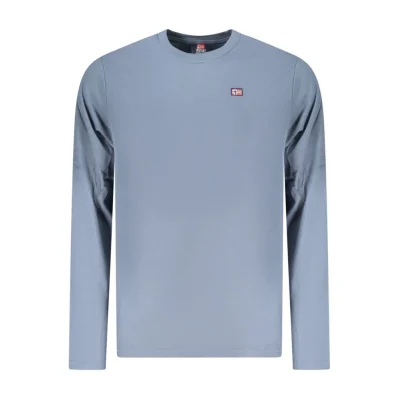 Blue Cotton Men T-Shirt