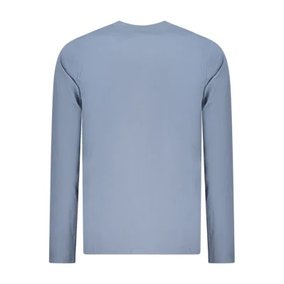 Blue Cotton Men T-Shirt