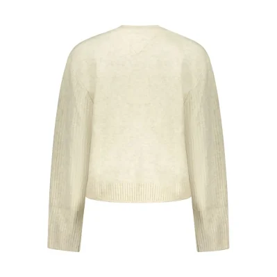 Beige Wool Women Sweater