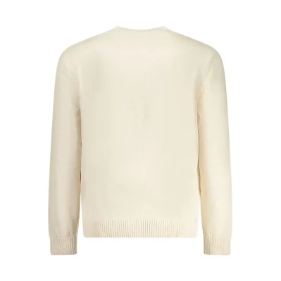Beige Cotton Men Sweater