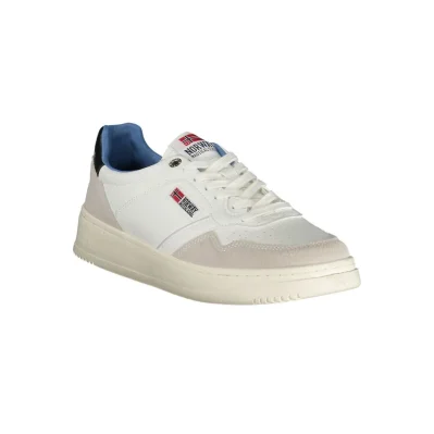 White Polyester Men Sneaker