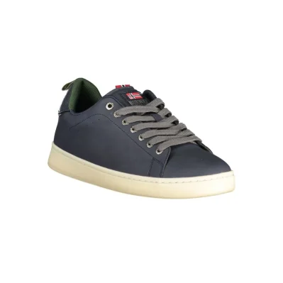 Blue Polyester Men Sneaker