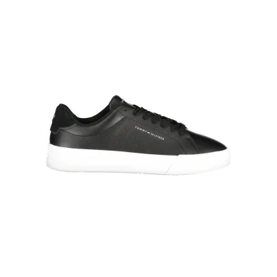 Black Leather Men Sneaker