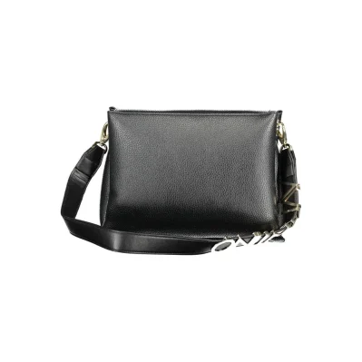 Black Polyurethane Women Handbag
