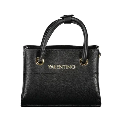 Black Polyurethane Women Handbag