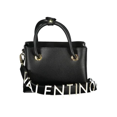 Black Polyurethane Women Handbag