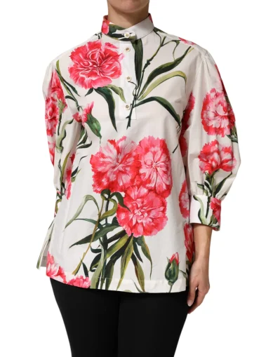 Multicolor Floral Long Sleeves Blouse Top