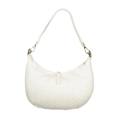 Bianco Polyurethane Women Shoulder Bag