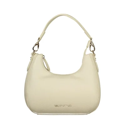 Beige Polyurethane Women Handbag