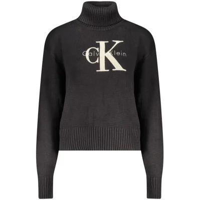 Black Cotton Women Sweater