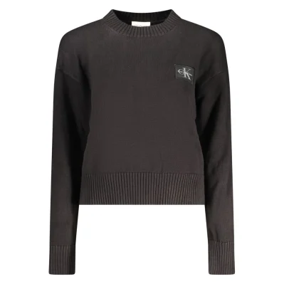 Black Cotton Women Sweater