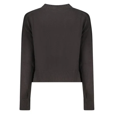 Black Cotton Women Sweater