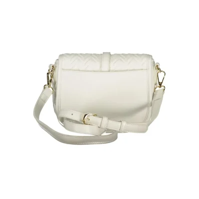 Bianco Polyurethane Women Handbag