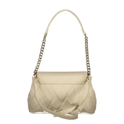 Beige Polyurethane Women Shoulder Bag