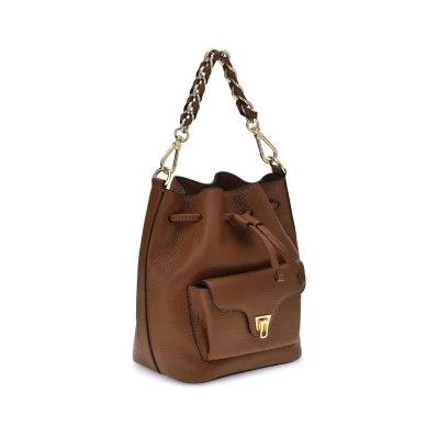 Brown Calf Leather Bos Taurus Backet Bag