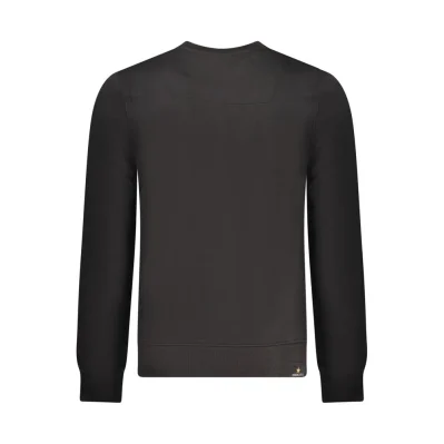Black Cotton Men Sweater