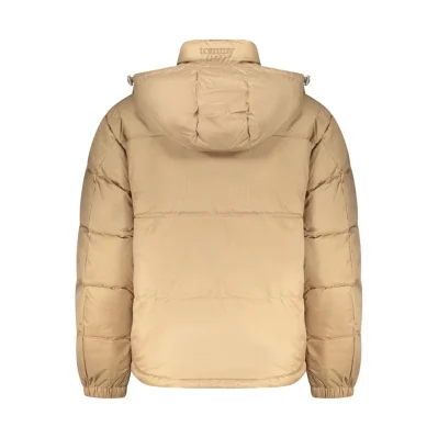 Beige Polyester Men Jacket