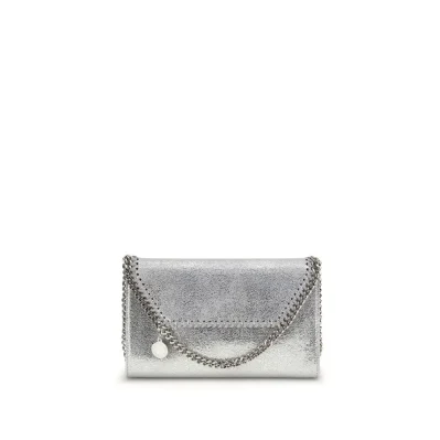Silver Polyester Shoulder Bag
