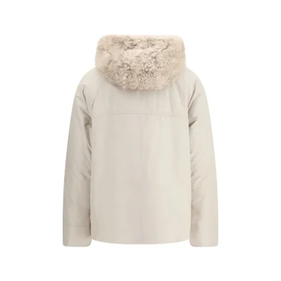 Gray Polyester Parka