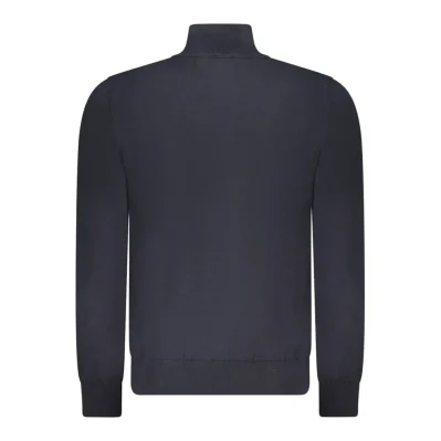 Blue Cotton Men Sweater