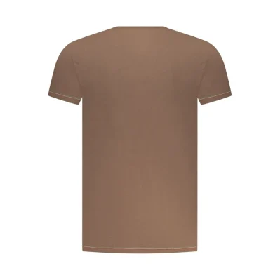 Brown Cotton Men T-Shirt