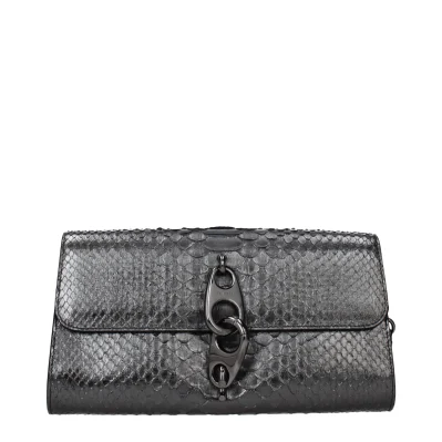 Gray Skin Clutch Bag