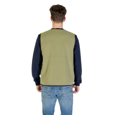 Green Polyester Sleveless Jacket