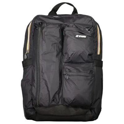 Black Nylon Men Backpack