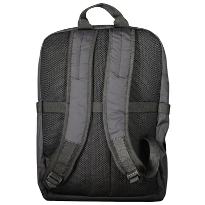 Black Nylon Men Backpack