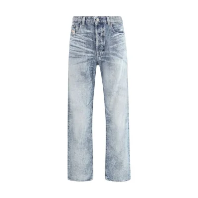 Light Blue Cotton Relaxed Fit Jeans