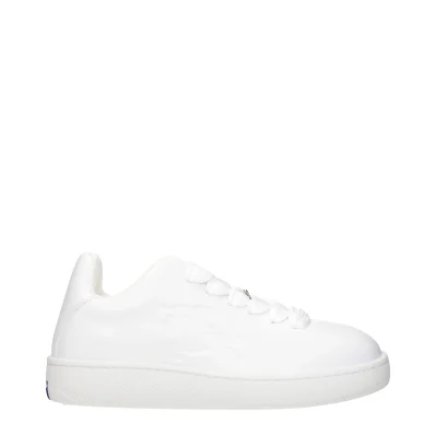 White Leather Low Top Sneakers