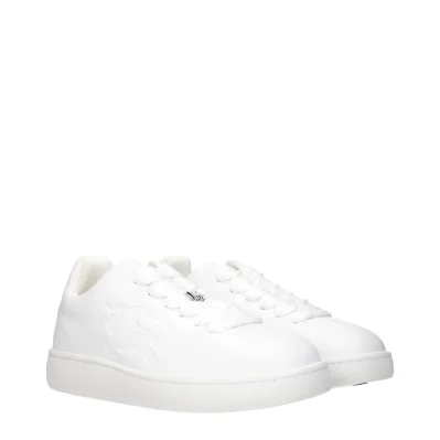 White Leather Low Top Sneakers
