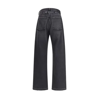 Black Cotton High-Waisted Jean