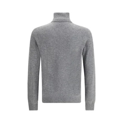 Gray Merino Wool Turtleneck