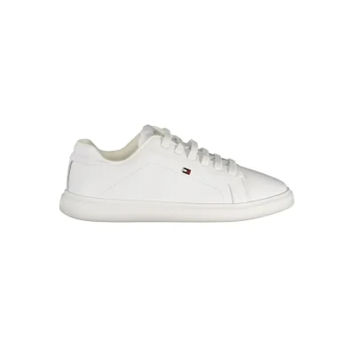 White Polyester Sneaker