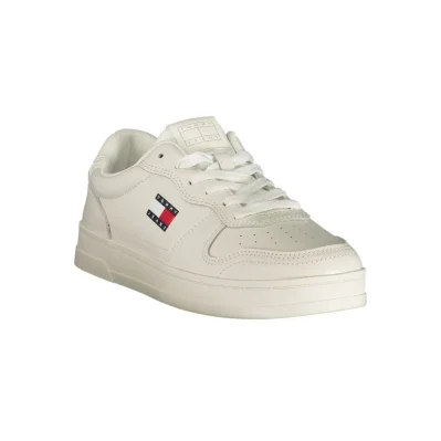 White Polyester Sneaker