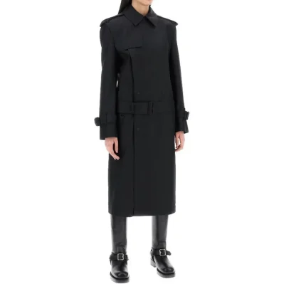 Black Polyester Coat