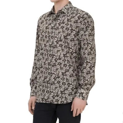Green Cotton Pattern Shirt