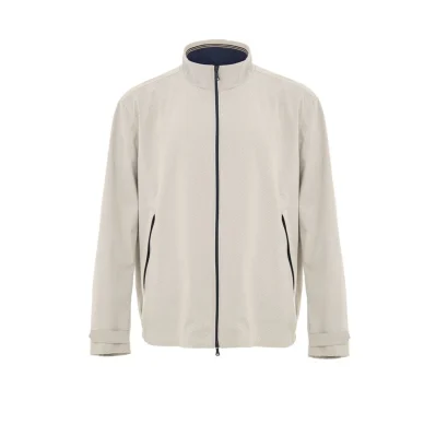 Gray Polyester Shell Jacket