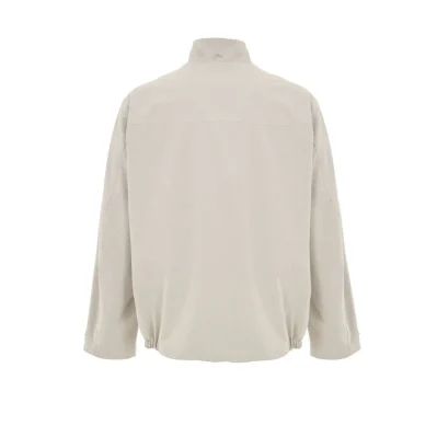 Gray Polyester Shell Jacket