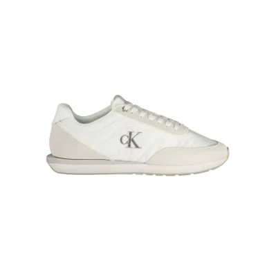 White Polyester Sneaker