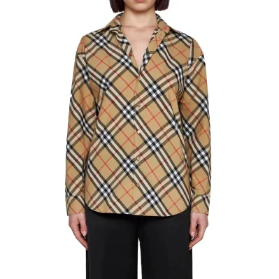 Brown Cotton Pattern Shirt